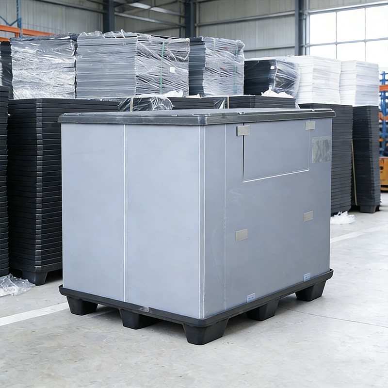 DeliverKingdom, pharmaceutical pallet box, food-grade sleeve pack, ISO9001 logistics container, BSCI certified packaging, heavy-duty HDPE bin, hygienic logistics crates.