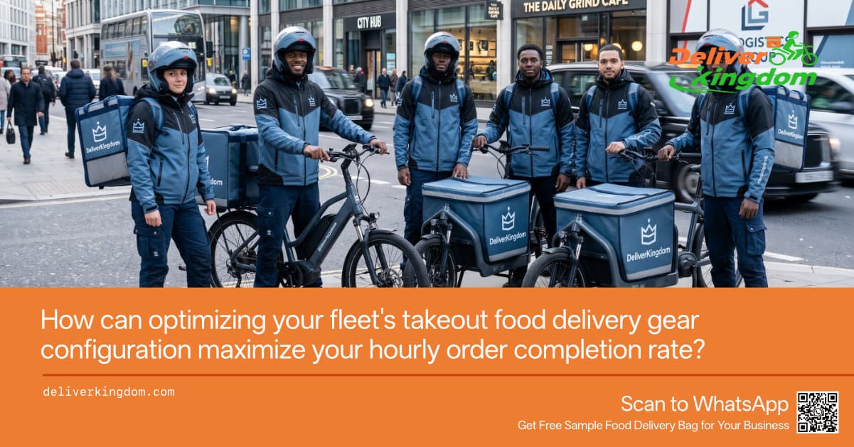 ¿Cómo puede optimizar la configuración del equipo de entrega de alimentos de su flota maximizar su tasa de finalización de pedidos por hora?