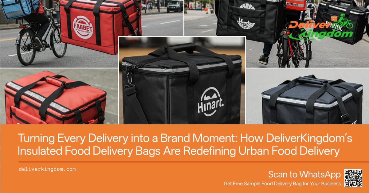 Convertir cada entrega en un momento de marca: cómo las bolsas térmicas de DeliverKingdom están redefiniendo el reparto de comida urbano.