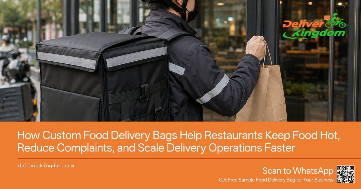 Cómo las bolsas personalizadas para entrega de alimentos ayudan a los restaurantes y empresas de logística a mantener la comida caliente, reducir quejas y ampliar las operaciones de entrega más rápido