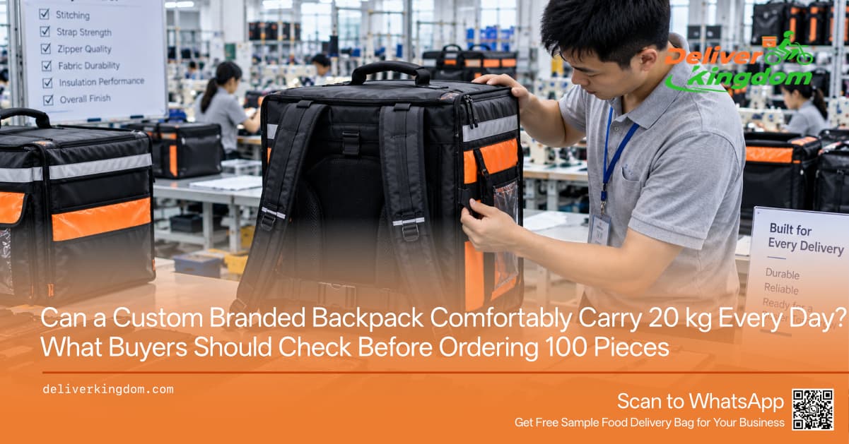 ¿Puede una mochila personalizada llevar cómodamente 20 kg todos los días? Lo que los compradores deben comprobar antes de pedir 100 unidades