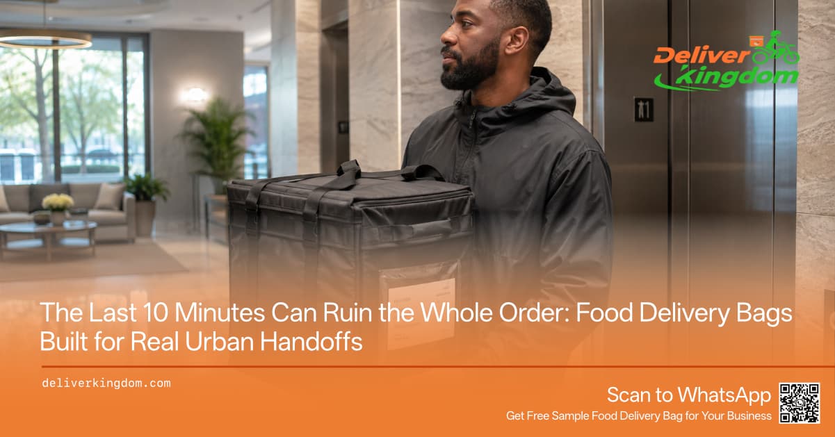 Los últimos 10 minutos pueden arruinar todo el pedido: bolsas de reparto de comida diseñadas para entregas urbanas reales