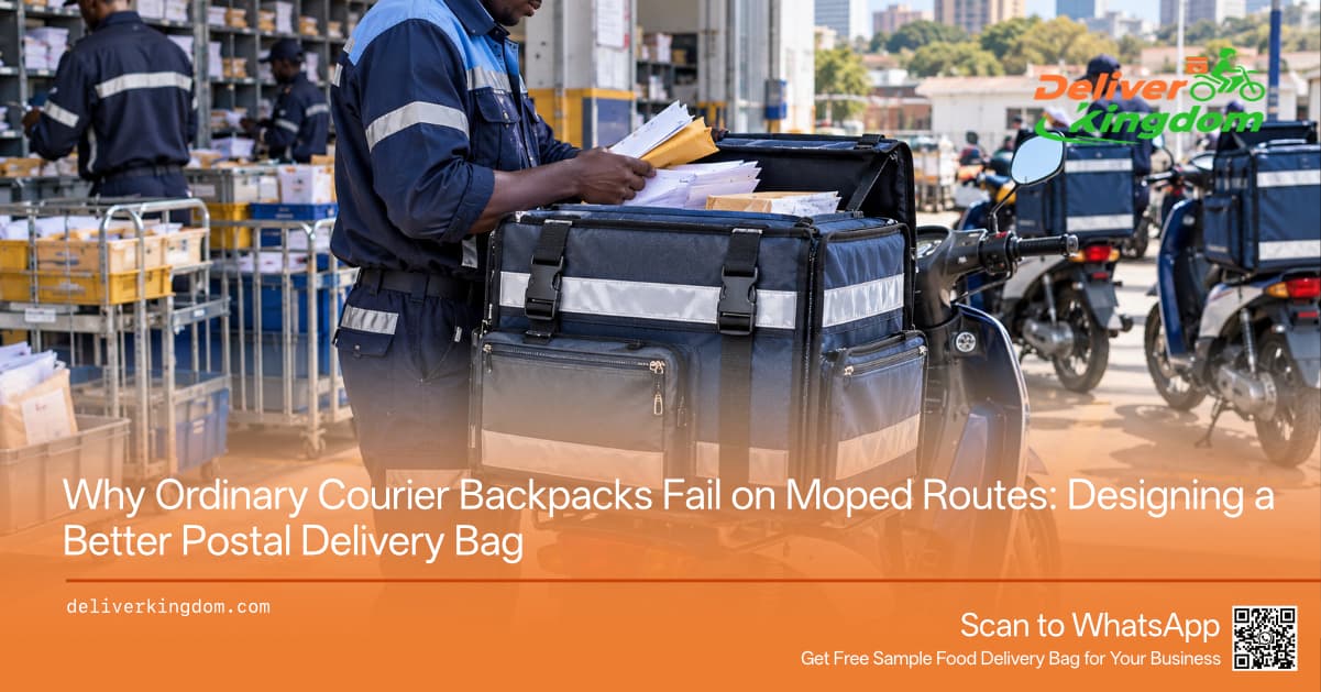 Por qué las mochilas de mensajería ordinarias fallan en las rutas en ciclomotor: diseño de una mejor bolsa de entrega postal