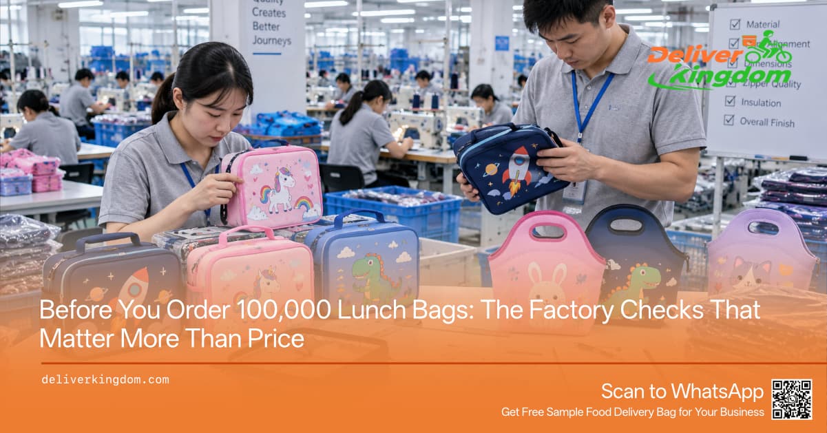 Antes de pedir 100.000 bolsas de almuerzo: las comprobaciones de fábrica que importan más que el precio