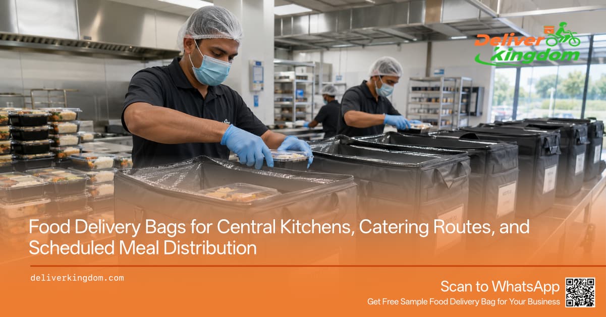Bolsas de reparto de comida para cocinas centrales, rutas de catering y distribución de comidas programadas